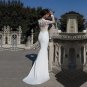 Lace Long Sleeve Mermaid Wedding Dresses With Train Elastic Satin Appliques Bridal Gown