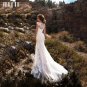 Sexy Lace Appliques Tulle Mermaid Boho Wedding Dresses for Women Bride Gowns