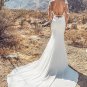 Vintage Wedding Dress for Women Scoop Neck Mermaid See Through Bridal Dresses