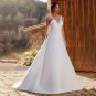 Simple Ivory Satin Wedding Dresses Sexy Backless V-Neck Spaghetti Straps Bridal Gowns