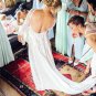 Elopement Beach Chiffon Open Back Garden Pastrol Bridal Dress