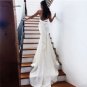 A-Line Lace Appliques Wedding Dresses Front Short Long Back Button Charming Tulle Bridal Gown