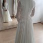 Boho Wedding Dresses for Women Long Sleeve Lace Chiffon A-Line Beach Bridal Gowns