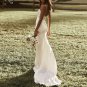 Boho Wedding Dresses Mermaid V-Neck Backless Detachable Sleeve Lace Bohemian Bride Dress