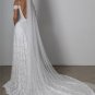 Boho Wedding Gowns Bride Dress with Slit Spaghetti Straps Backless Off Shoulder Bohemian Bride Gowns