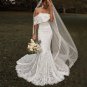 Lace Mermaid Wedding Dresses Boho Off the Shoulder Beach Elegant Bride Dress