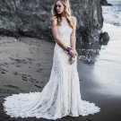 Lace Wedding Dresses Boho for Women Backless Sheath Bohemian Bridal Gowns Beach Bride Dress