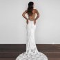 Mermaid Boho Wedding Dresses for Women Bride Straps Backless Bohemian Bridal Gowns