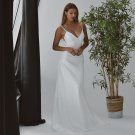 Mermaid Wedding Dresses With Removable Train Glitter V-Neck Spaghetti Strap Simple Bridal Gown