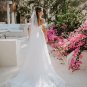 Off Shoulder Simple Wedding Dresses for Women Organza A-Line Bridal Dresses