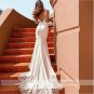 Sexy Lace Mermaid Wedding Dress V Neck Vestidos De Novia Vintage Lace Backless Bridal Gown