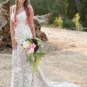 Spaghetti Strap Lace Appliqued Ivory Mermaid Rustic Country Wedding Dresses