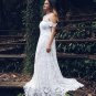 White Lace Wedding Dresses Off The Shoulder Country Wedding Dresses