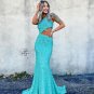 Sparkly One Shoulder Prom Dresses Show Waist Sequins Mermaid Prom  Dress