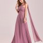 Elegant Evening Dresses  One Shoulder Ruched Side Draped Chiffon Formal Prom Dress