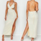 Sexy Deep V Neck Spaghetti Strap Low Cut Sequin Backless Night Club Party Cocktail Prom Dress
