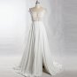 Beach Wedding Dress Lace Top Empire Waist Maternity Lace Bridal Gowns Travel Plus Size Wedding Gown
