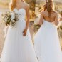 Boho Sleeveless Lace Chiffon Wedding Dress