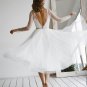 Elegant Short Wedding Dress Long Sleeves Beading Sashes Tassel Backless Appliques Party Gown