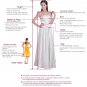 Long A Line V-Neck Backless Short Sleeve Floor-Length  Lace Simple Wedding Dress