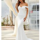 Off Shoulder Mermaid Floor-Length Simple Wedding Women Dress