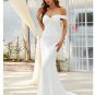 Off Shoulder Mermaid Floor-Length Simple Wedding Women Dress