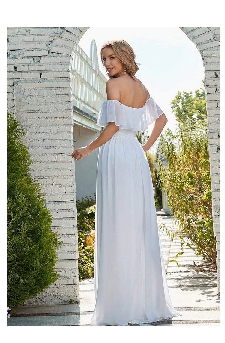 Off The Shoulder A-LINE Floor-Length Lace  Simple Wedding Dresses