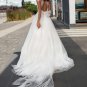 Boho Deep V-Neck Sleeveless Beach Wedding Dress