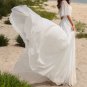 Empire Chiffon Sweetheart Bridal Gown A-Line Cap Sleeve Wedding Dress