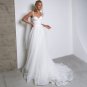 Rustic Spaghetti Strap A-Line Wedding Dress Horse Hem Backless Bridal Gown