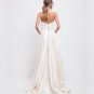 Simple A-Line Wedding Dress Sleeveless Open Back Strapless Bride Gown