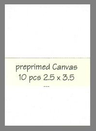 preprimed Canvas 10 precut blank art cards