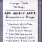 100 Resealable clear bags