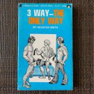 3 WAY -- THE ONLY WAY 1972 TC217 GAY Trojan Classic Pulp Rare Vintage Paperback Art Drawings Erotica