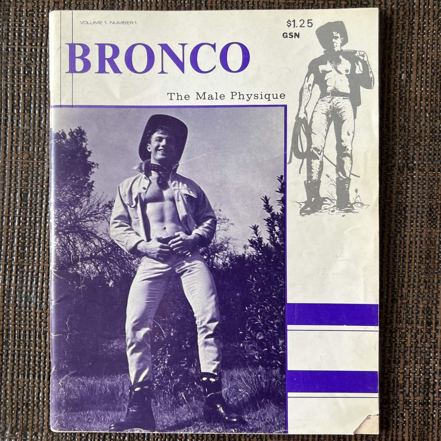 Bronco Mel Roberts Gay Art Vintage Magazine Male Nude Muscle Chicken Beefcake Physique