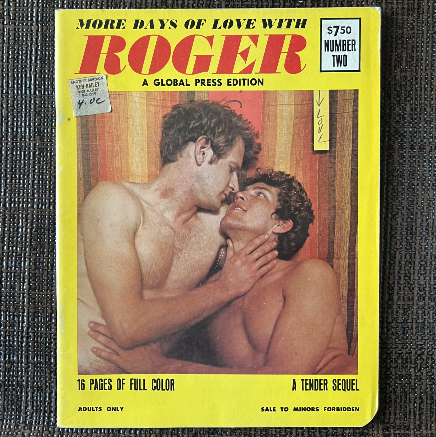 MORE DAYS of LOVE with ROGER #2 (1970) Gay Global Press Cock Vintage Muscle Nudes Male Pulp Photos