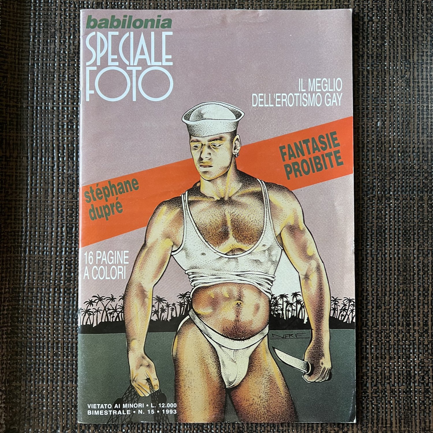 SPECIALE FOTO #15 (1993) STÃ�PHANE DUPRÃ� 18+ ITALIAN ART Uncut Muscle DRAWING Athletic Jocks Nudes