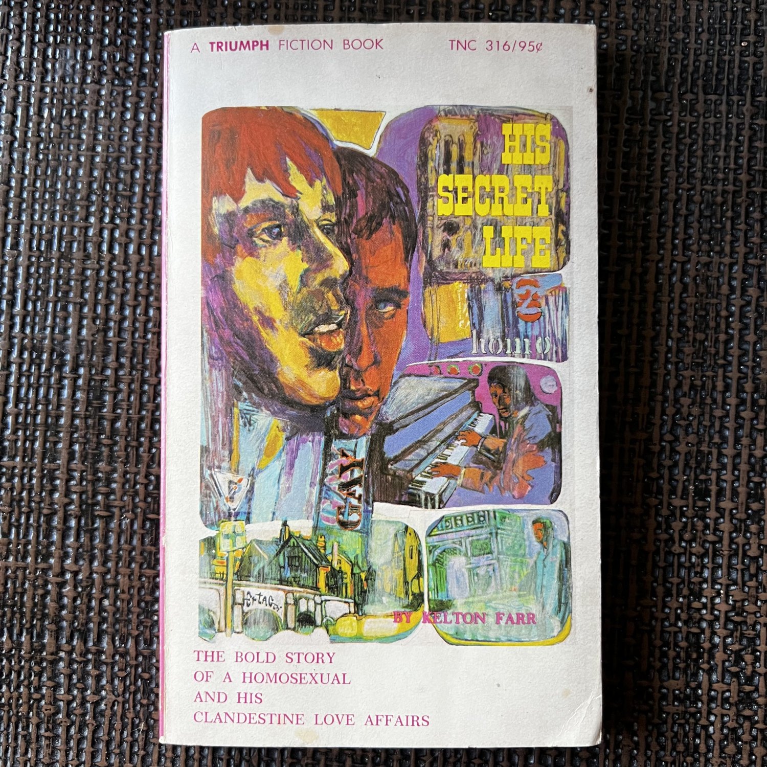 His Secret Life 1968 Kelton Farr Tnc 316 Triumph News Fiction Novel Pb Homosexual Gay Pulp Art 2268