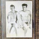 Vintage GUILD PRESS 1960s Pair/Male Nudes Uncut Original Photo Young Boyish Slender B/W Art Risqué