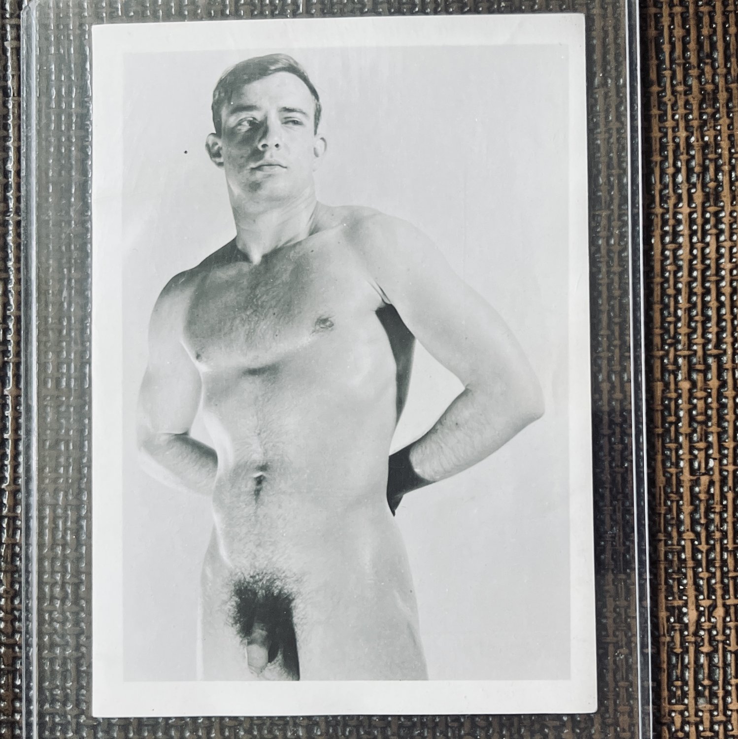 Vintage GUILD PRESS 1960s Male Nude Original Photo Uncut Figure Study Nudist Slender B/W Art RisquÃ©
