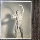 Antique 1940s-1950s Original Photo Male Young Nude Physique Posing Strap Risqué Classic Beefcake