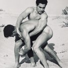 BRUCE OF LA (1950) WRESTLING Gelatin Silver Photo Stamped Original Male Nudes 8x10 Physique Beefcake