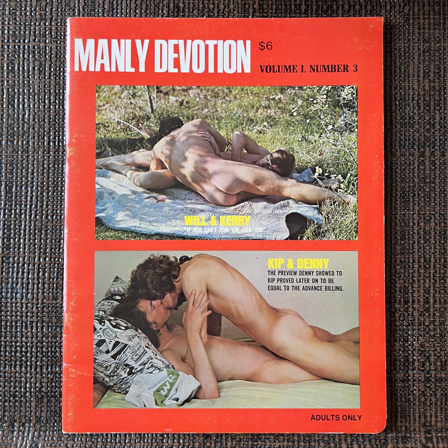 MANLY DEVOTIONS Vol.1 #3 (1975) Gay Vintage Cock Slender Male Nude Muscle Young Pulp Cock Erotica