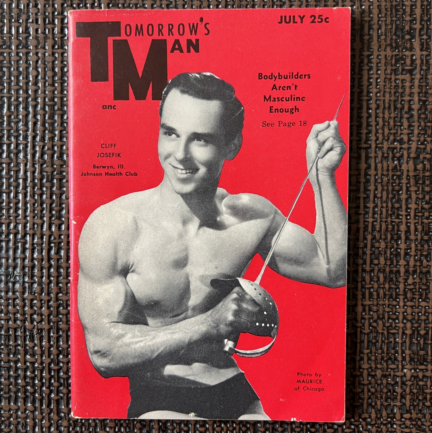 TOMORROW'S MAN Vol.3 No.8 (1955) Posing Strap Physique Male Figure Study Muscle Beefcake SEMI-Nudes