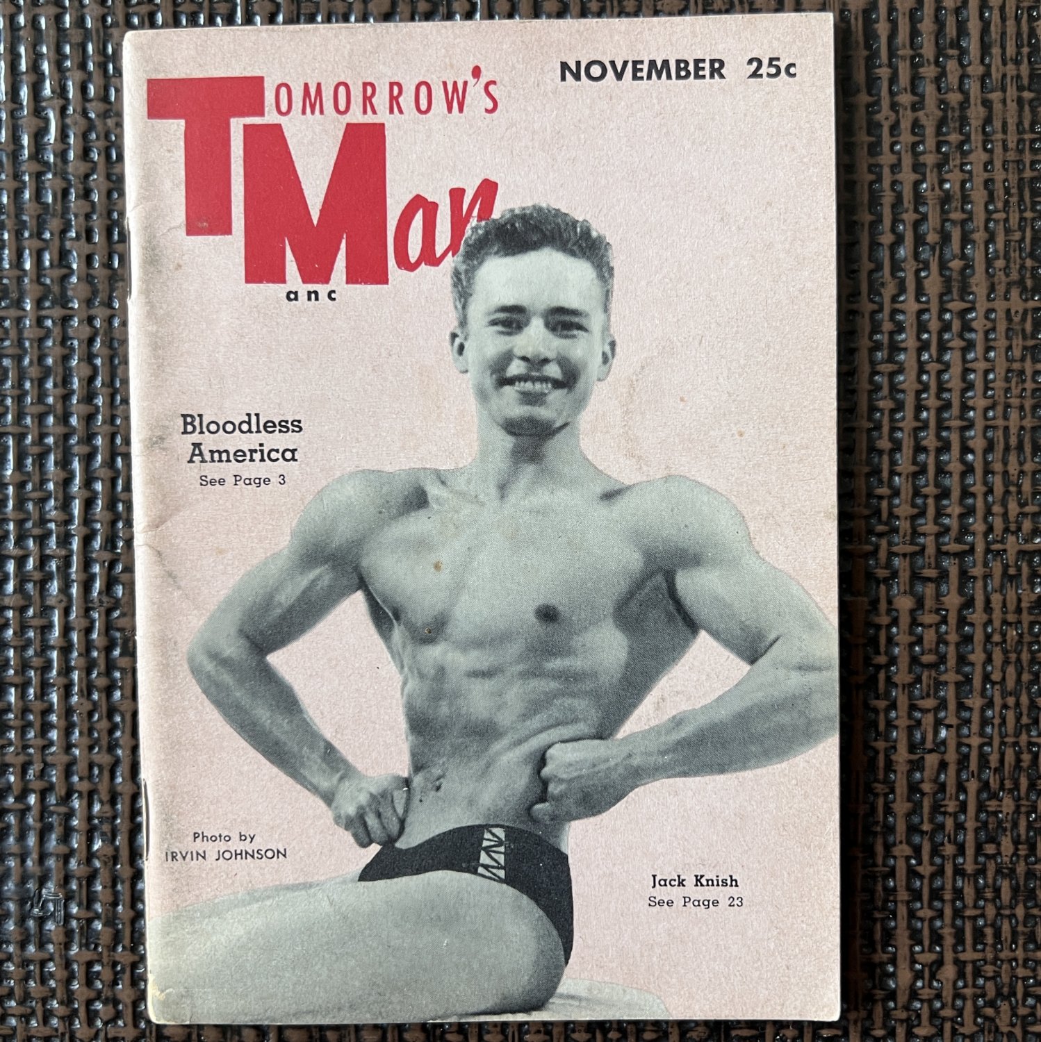 TOMORROW'S MAN Vol.2 No.11 (1954) Posing Strap Physique Male Figure Study Muscle Beefcake SEMI-Nudes