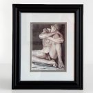 Original Male Nude Watercolor 10x12 Painting signed Gabriel Garbow Framed Art Small
