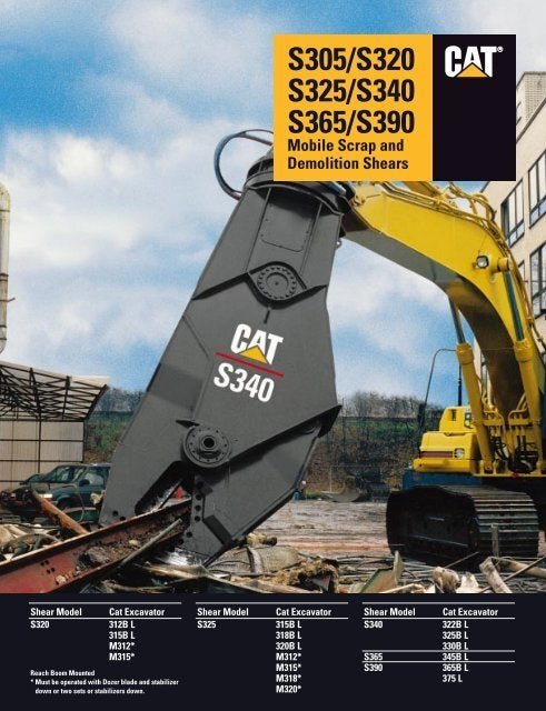 CATERPILLAR S340 SHEAR-DEMOLITION-SCRAP SERVICE REPAIR MANUAL CKY