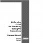 Case IH 6 Cub 6 Cub-6 Rear - McCormick Operator`s Manual 1010013R5