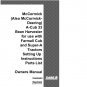 Case IH Bean - Includes Parts List - Farmall Model CUB-A- 33 Operator`s Manual 1006826R2