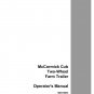 Case IH McCormick 2 Wheel - IH Cub Operator`s Manual 1005786R4
